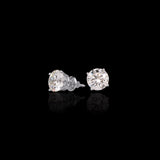 14K White Gold 4.12 Carat Lab Diamond Earrings