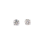 14K White Gold 4.12 Carat Lab Diamond Earrings