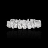 Pulsera de diamantes de laboratorio de oro blanco de 14K con varias formas y 26,00 quilates
