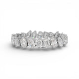 Pulsera de diamantes de laboratorio de oro blanco de 14K con varias formas y 26,00 quilates