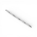 Pulsera de diamantes de laboratorio de oro blanco de 14K con varias formas y 26,00 quilates