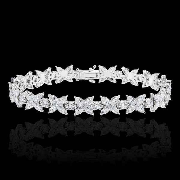  Butterfly-shaped Diamond bracelet on a Black background