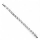 14K White Gold Lab-Stone ButterFly Eternity Tennis Set 10.20 Carat Round & Marquise-Cut Diamond Bracelet