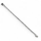 14K White Gold Lab-Stone Eternity Tennis Set 4.61 Carat Marquise-Cut Diamond Bracelet