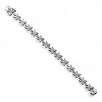 White Gold Butterfly-shaped diamond bracelet on a white background