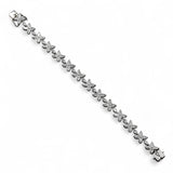 14K White Gold Lab-Stone ButterFly Eternity Tennis Set 6.85 Carat Marquise-Cut Diamond Bracelet