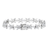 14K White Gold Lab-Stone ButterFly Eternity Tennis Set 6.85 Carat Marquise-Cut Diamond Bracelet