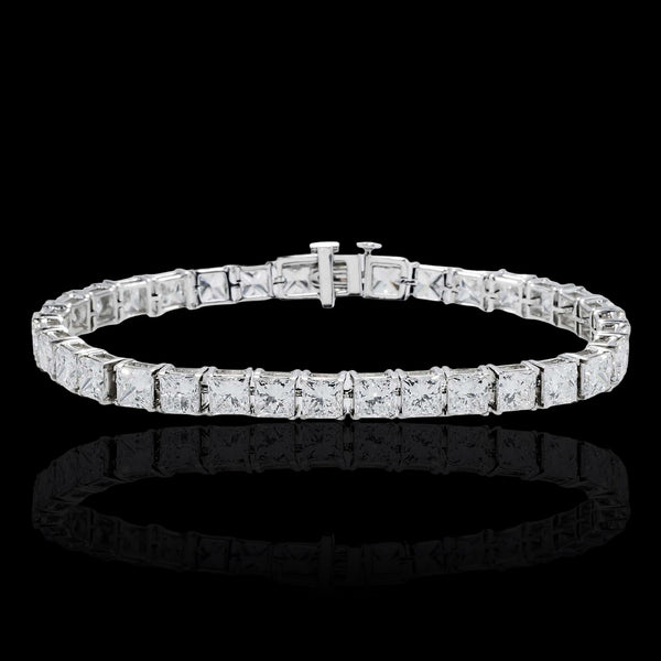 Lab Diamond Tennis bracelet on a black background