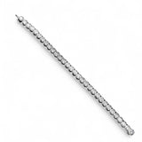 14K White Gold Lab-Stone Eternity Tennis Set 20.23 Carat Round-Cut Diamond Bracelet