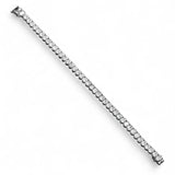 14K White Gold Lab-Stone Eternity Tennis Set | 15.00 Carat Oval-Cut Diamond Bracelet