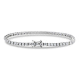 14K White Gold Lab-Stone Eternity Tennis Set 5.50 Carat Round-Cut Diamond Bracelet