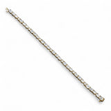 14K Yellow Gold Multi Lab-Stone Eternity Tennis Set 11.80 Carat Diamond Bracelet