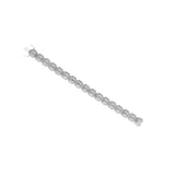 14K White Gold 9.42 Carat Square Link Baguette Diamond Bracelet