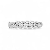 14K White Gold 5.50 Carat Twisted Rope Bangle Diamond Bracelet
