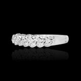 14K White Gold 5.50 Carat Twisted Rope Bangle Diamond Bracelet