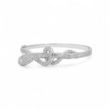 14K White Gold 6.00 Carat Overlapping Snake Bangle Diamond Bracelet