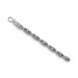 Pulsera de oro blanco de 14 quilates con diamantes Infinity Eye de 15,00 quilates