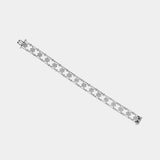 14K White Gold 6.00 Carat Floral Prong Set Natural Diamond Bracelet