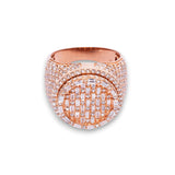 14K Rose Gold 5.22 Carat Natural Diamond Double Layered Circle Ring
