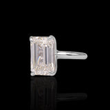 14K White Gold 10.11 Carat Emerald Lab Diamond Engagement Ring