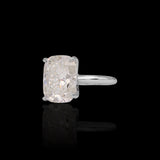 14K White Gold 11.21 Carat Elongated Cushion Lab Diamond Engagement Ring