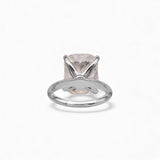 14K White Gold 11.21 Carat Elongated Cushion Lab Diamond Engagement Ring