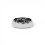 Anillo de Oro Blanco de 14K con Diamantes Naturales Pavé Multilinea de 2.80 Quilates