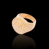 14K Yellow Gold 4.00 Carat Natural Diamond Spiral Dome Cluster Ring