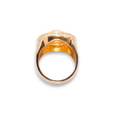 14K Yellow Gold 4.00 Carat Natural Diamond Spiral Dome Cluster Ring