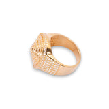 14K Yellow Gold 4.00 Carat Natural Diamond Spiral Dome Cluster Ring
