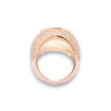 14K Yellow Gold 4.49 Carat Natural Diamond Ankh Cross Cluster Ring