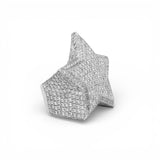 14K White Gold 12.00 Carat Double Frame Star Diamond Ring