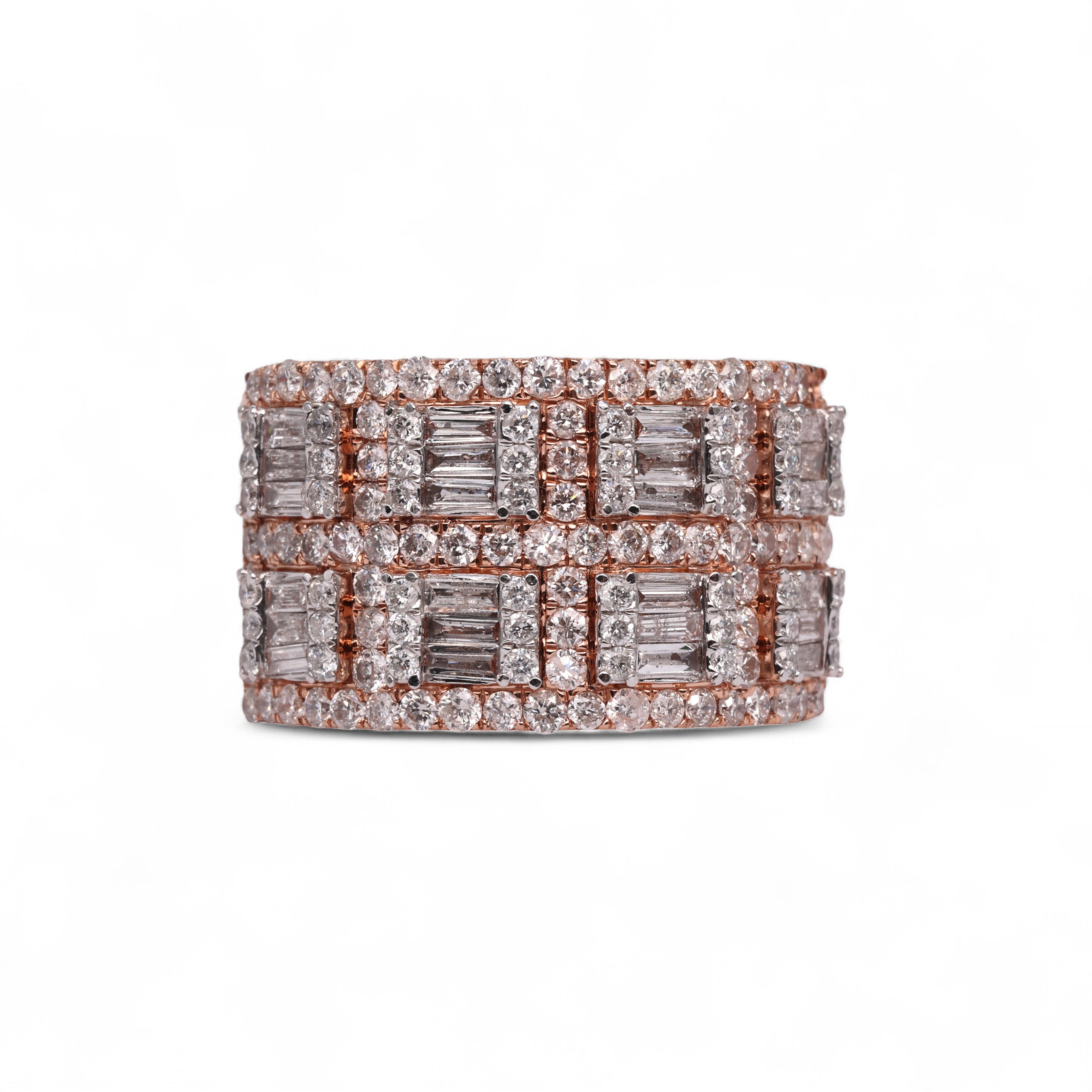 14K Rose Gold 2.39 Carat Prong Set Diamond Ring