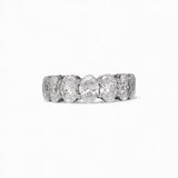 14K White Gold 10.46 Carat Oval Lab Diamond Eternity Ring