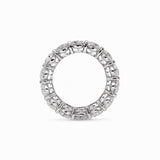 14K White Gold 10.46 Carat Oval Lab Diamond Eternity Ring