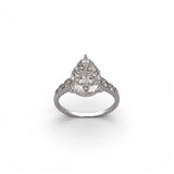 14K White Gold 2.00 Carat Multi-Shape Natural Diamond Ring