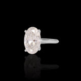 14K White Gold 7.54 Carat Oval Lab Diamond Engagement Ring