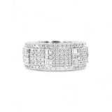 14K White Gold 6.00 Carat Natural Diamond Eternity Ring