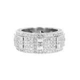 14K White Gold 6.00 Carat Natural Diamond Eternity Ring