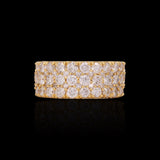 14K Yellow Gold 9.80 Carat Natural Diamond Eternity Ring