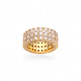 14K Yellow Gold 9.80 Carat Natural Diamond Eternity Ring