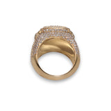 14K Yellow Gold 8.36 Carat Natural Diamond Square Ring