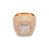 14K Yellow Gold 4.77 Carat Natural Diamond Square Ring