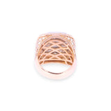 14K Rose Gold 3.80 Carat Natural Diamond Square Champion Ring