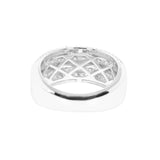 14K White Gold 2.32 Carat Natural Diamond Multi Row Wedding Ring