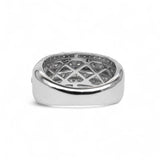 14K White Gold 2.32 Carat Natural Diamond Multi Row Wedding Ring