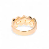 14K Yellow Gold 1.61 Carat Natural Diamond Cuban Style Ring