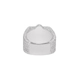 14K White Gold 13.41 Carat Multi Shape Natural Diamond Ring