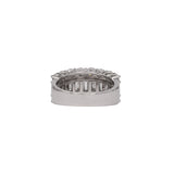 Platinum 5.50 Carat Natural Multi-Row Band Diamond Ring