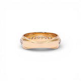 Anillo de oro amarillo de 14 quilates con diamantes naturales de 1,08 quilates para alianzas de boda
